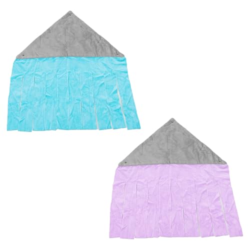 Sarini 2 Stück Hamsterzelt-Hängematte,Kleintierversteck,Haustierversteck,Eckunterstand,versteckte Hängematte Haustierversteck,Käfigzubehör für Hamster,Chinchillas,Igel,Kaninchen (lila + blau)