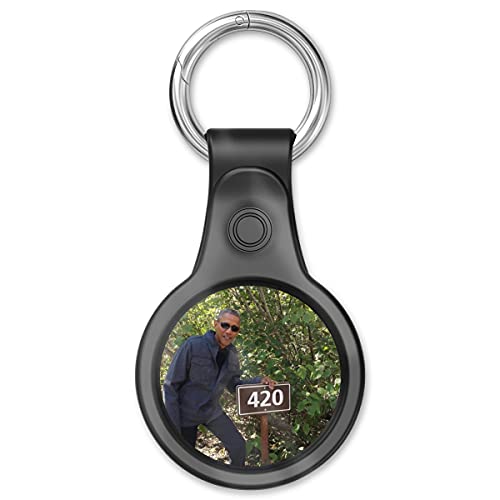 Case Cover Compatible With Airtag Tracker, Airtags Finder 420 Location Obama Dog Print Air Tags Pet Cat Anti-loss Design Accessories With Keychain