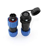 HangTon SD13 Connecteur circulaire 4 broches mâle femelle en plastique étanche IP68 pour appareils électriques extérieurs