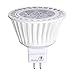 Bioluz LED 5 Pack MR16 50 Watt Halogen Equivalent Dimmable Bulb uses 7W, Halogen 3000K 12V AC/DC, UL Listed, High CRI for Low Voltage Recessed Lights, Track Lights and Landscape Fixtures.