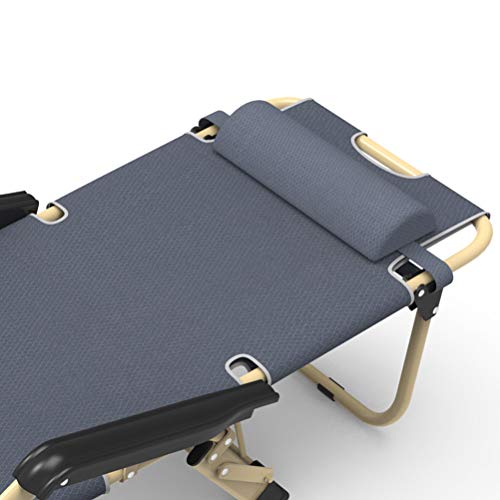 Gjy Portable Camping Bed Folding Lounge Recliner Chair, Heavy Duty Zero Gravity Chair Brethable, Patio Chaise Reclining Lounger For Outdoor, Pool-Grey #TOP2