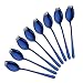Produktbild Do Buy Blau Spork Göffel set Edelstahl, 8 Stück Kuchen Löffel Gabel Kombination 19,5cm Lang Griff Salat Gabel Nudeln Löffel Outdoor Bunt Besteck für Camping Büfetts Kinder Studenten Älteste Behinderte