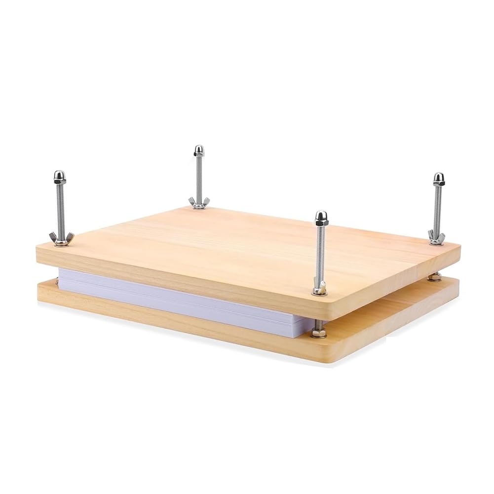 Kits de Encuadernación, Prensa de Libros de Madera, Materiales de Encuadernación para Bricolaje, Punzón, Hilo Encerado, Carpeta de Hueso.