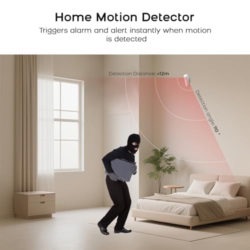 Home Alarm System Wireless,Security Alarm System with 4G SMS/Tuya App Instant Alerts,24Piece Kits with Door Alarm Sensors,Motion Detector,Remote,Work with Alexa and Google,No Monthly Fee - Image 6