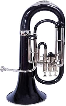 Nickel Bb Euphonium 3 Valve - Black Shade Musical Instrument