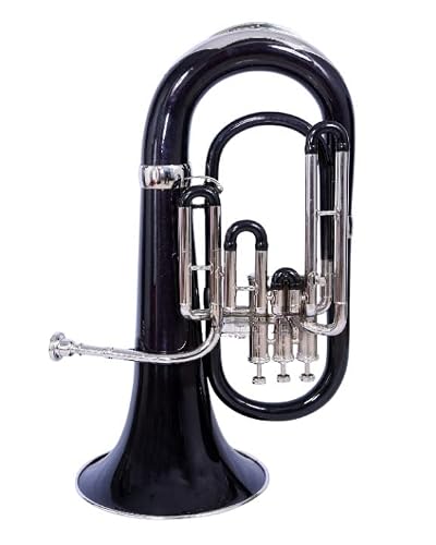 Nickel Bb Euphonium 3 Valve - Black Shade Musical Instrument #TOP6