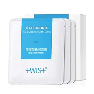 WIS Hyaluronic Facial Mask Sheet 24 packs,Deep Hydrating Anti-Aging Serum Moisturizing Face Mask for Dull Dry Skin Care…