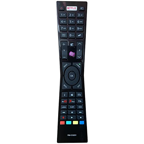 Mando a distancia JVC RM-C3231 para JVC SMART 4K LED TV RMC3231 LT-32C670 LT-32C661 LT-24C660 LT-24C661 LT-32C660 - No requiere configuración Cover
