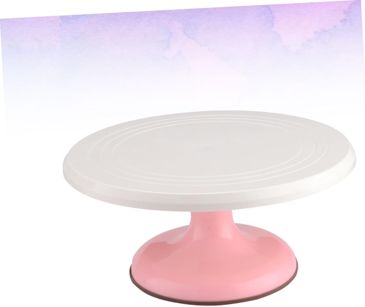 LABRIMP Rotating Cake Turntable for Decorating Smooth Spin Baking Supplies Pink Cake Mounting Stand for Home Bakery Use