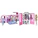 Barbie FBR34 - Super Abenteuer Camper, Puppen Camping Wohnwagen mit Zubehör, Spielzeug ab 3 Jahren & GBK12 - Traum Kleiderschrank mit Puppe und Puppenzubehör, Spielzeug ab 3 Jahren, Mehrfarbig