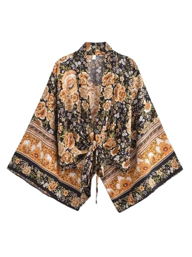 Kimono court femme vintage léger pour sublimer votre maillot de plage