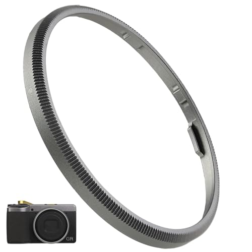 Haoge Metal Decorate Ring Cap for RICOH GR IV Camera, Grey