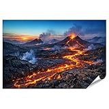 islandburner Premium Poster Vulkanische Landschaft bei 