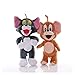 Peluche 2 pz/Lotto Tom Cat Peluche Giocattolo Jerry Mouse Kawaii Bambole morbide morbide Cartoon Animal Cats Peluche per Bambini Regali (Height : 2pcs 15cm)