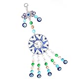 Garneck Türkischer Blauer Evil Eye Anhänger aus Legierung und Kreatives Traumfänger Wandornament für Haus Autodekor Schützendes Glücksbringer Accessoire Delikates Design für Schutz und