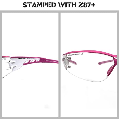 HTS HUNTERSKY E9532 Super Flexible Lightweight Anti Fog Wrap-Around U6 Clear Shooting Safety Glasses with ANSI Z87.1 Scratch Resist lab chemistry goggles