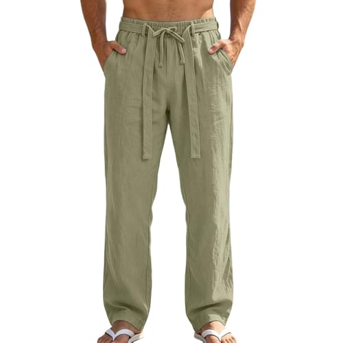 Pantalon homme lin ample pour éviter de transpirer en été