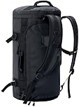 MIER Gym Bag Travel Bag Man with Shoe Compartment,Convertible Duffel Backpack with Shoulder Straps, Heavy Duty and Water Resistant as Karate Kid, Luggage, Overnight,Ryanair Cabin Bag (Black, 90L)