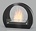 Produktbild clic-and-get KAMS06 Amsterdam Gelkamin Bio Ethanol Wandkamin Cheminée Gel Kamin Fireplace, schwarz, klar
