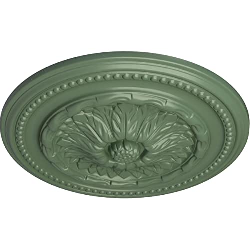 Image of 15 3 /4 inchOD x 1 7 /8 inchP Chester Ceiling Medallion (Fits Canopies up to 2 1 /4 inch), Hand-Painted Athenian Green