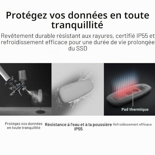 ASUS Cobble - Boîtier SSD PCIe NVMe M.2 Portable, Gris