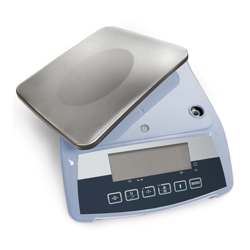MBH - Balanza Cuenta Piezas Profesional hasta 15 kg con Batería Recargable y Plato INOX. Báscula Industrial con Pantalla LCD, Tara y Checkweigher para Hostelería, Bar y Charcutería (295x230 mm)
