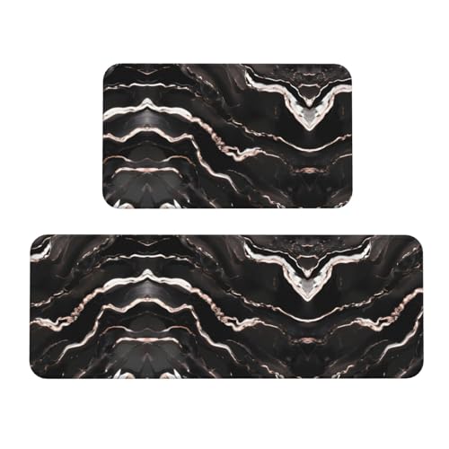 Tapetes de cocina de diseño EdWal de alta gama impermeables estilo mármol 2