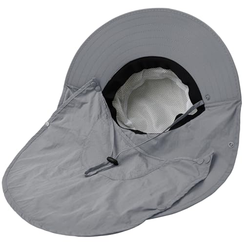 Image of Sun Hat for Men Women with Neck Flap,UPF 50+ UV Protection Fishing Hat