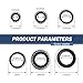 winterrock 45PCS Car AC Gasket Kit, 6 Sizes Air Conditioner Compressor Port Sealing Gasket Kit, Versatile Leak-Proof Auto AC O Ring Seal Set, Universal A/C System Port Washer for Most Cars (Black)