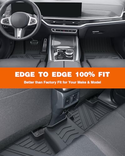 Image of Floor Mats for 2026 2025 2024 2023-2019 BMW X5 (40i / 45e / 50e / 50i / M / M50i / M60i), 5-Seater Only with Cargo Liner, Custom Fit All Weather Protection, Waterproof Anti-Slip Floor Liners