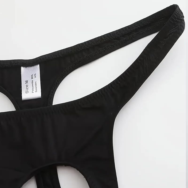 2 Pcs Men's Fashion Lowrise Underwear, Comfortable Stretch Thongs3