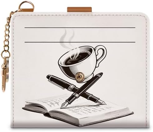 Small Wallets Woman RFID Blocking PU Leather Credit Card Holder - Card Wallets for Women - with Zipper Coin Purse - Keychain Wallet with ID Window - Stylish Print Pattern