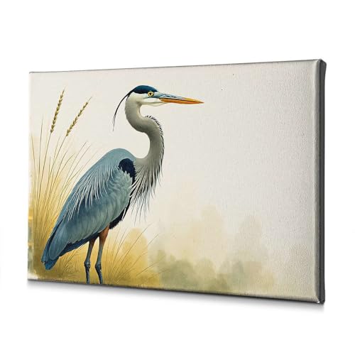 Toile héron étanche pour salle de bain élégante 40x60