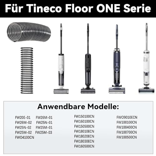 COZERI Reparatur Ersatzschlauch für Tineco Floor ONE S3, S5, S6, S7, iFLOOR 3, Breeze – 2pcs Schlauch, 1pcs Schraubendreher, 1pcs Reinigungsbürste Zubehör
