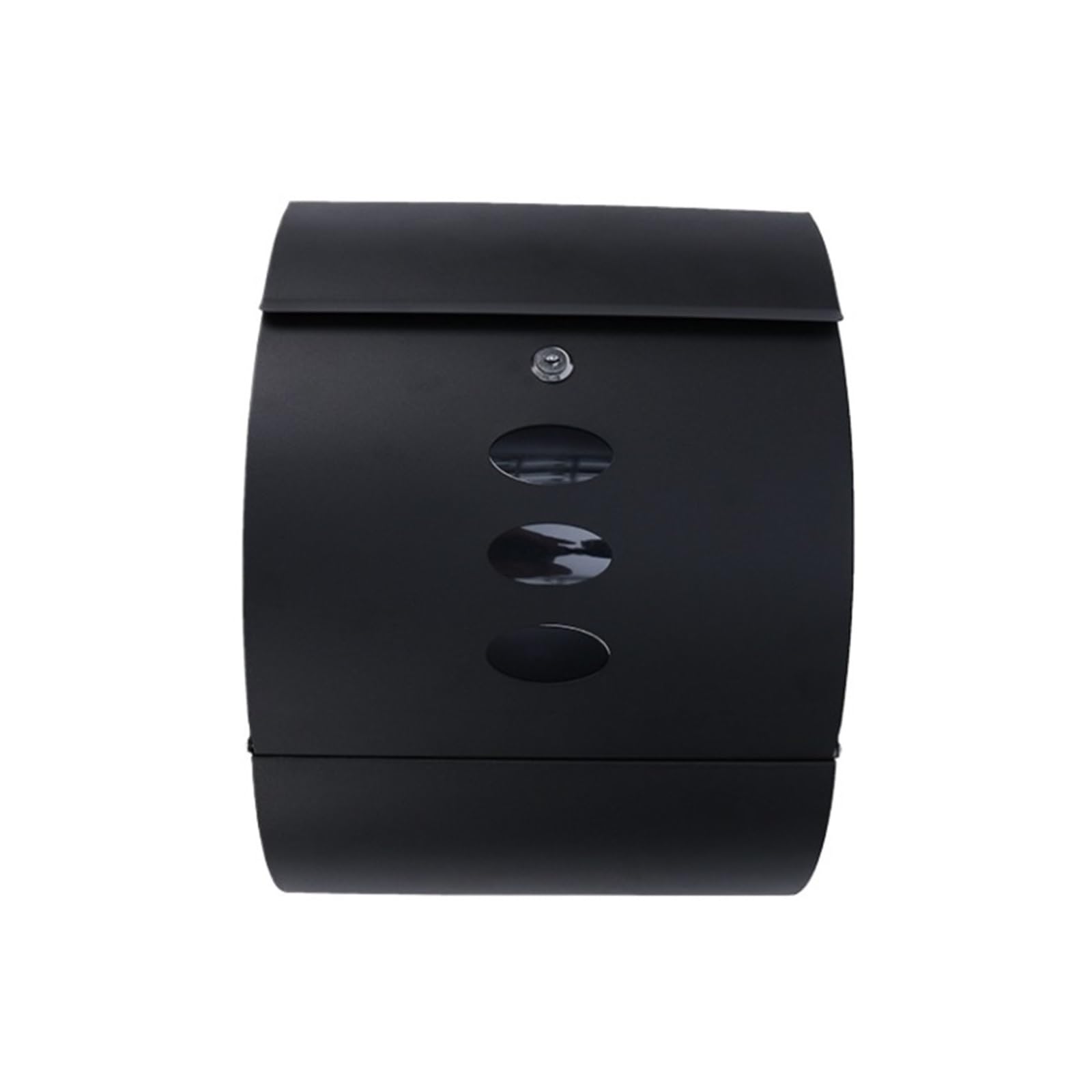 Vintage Letter Box Mailbox Mailboxes Locking Mail Boxes For House Wall Mount Metal Mailbox For Outside Outdoor Lockable(Black)