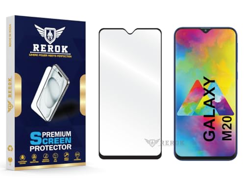 Image of Gorilla Tempered Glass Screen Protector Compatible with Samsung Galaxy M20 [Pack of 1] | Edge-to-Edge, Bubble-Free, Case Friendly, Easy Installation Kit