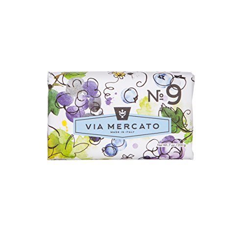 Via Mercato Italian Soap Bar (200 G), No. 9 - Grape, Black Currant & Musk #TOP4