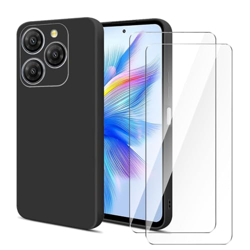 Handyhülle Für Blackview Shark 9 - TPU-Schutzhülle Mit Mattschwarzem Finish, Inkl. Panzerglas & Handyband