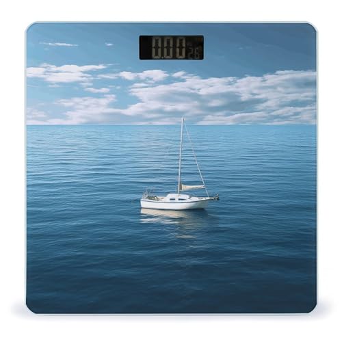 Báscula digital para baño con vidrio templado 26x26 cm miniatura 1