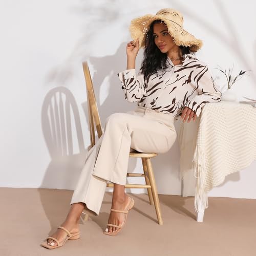 Image of Modatope Square Open Toe Heeled Sandals Women Two Strap Chunky Heel Sandals for Women Low Block Heel Sandal Dressy