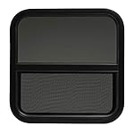 ToughGrade Vertical Sliding Black RV Window 22″ X 22″ X 1 1/2″ Includes Mounting Ring and Bottom Screen