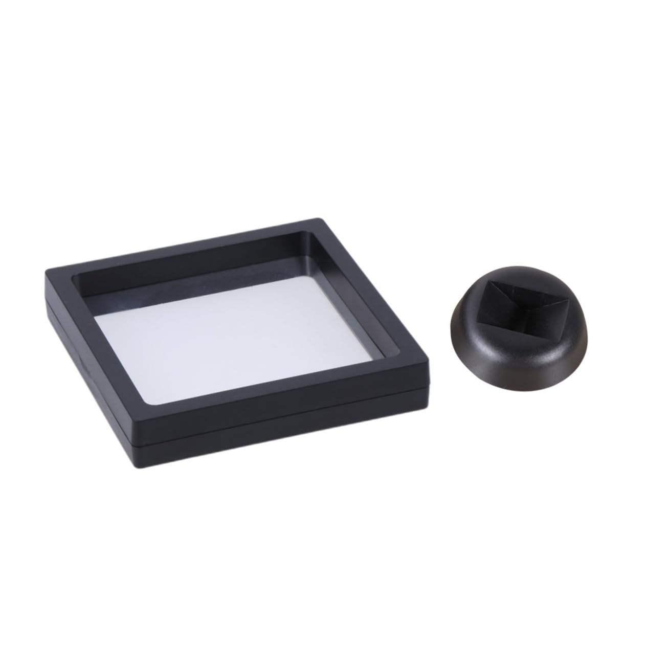 Levemolo Jewelry Holder 3D Floating Frame Display Box Coin Display Stand Round Base for Medals Badges