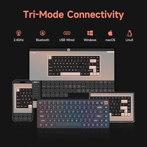 Image of IQUNIX Magi75 Low Profile Wireless Mechanical Keyboard | 75% Layout, Hot-Swappable, RGB Backlit, Full Aluminum Case, VIA Customizable, Mac /Windows /Linux, Tri-Mode