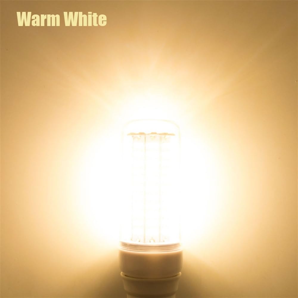 RZL Lighting, Paquete de 50, Bombilla LED de maíz E27 AC220V 5730SMD Bombilla de foco LED Lámpara de iluminación interior Lámparas de vela(Warm White,E27 36LEDs 5W)