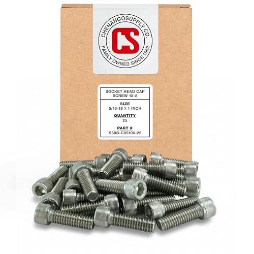 Vis CHC 5/16-18 filetage complet inox 18-8 pas épais hexagonale
