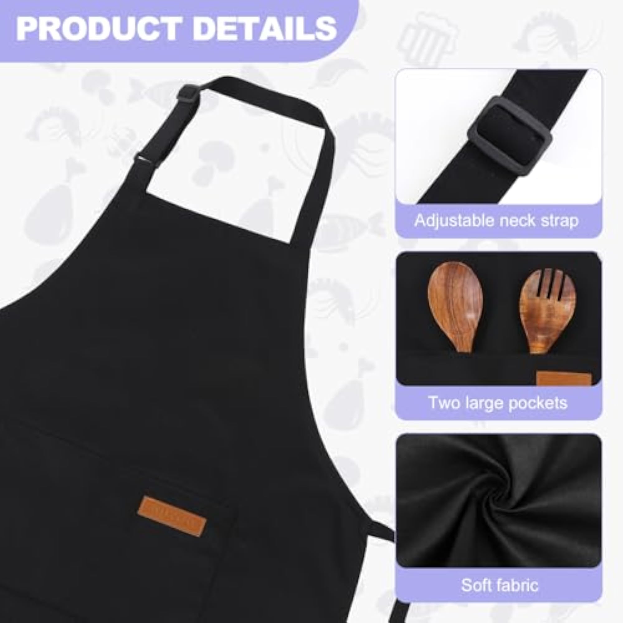 Stripes Kids Apron with 2 Pockets for Cooking
