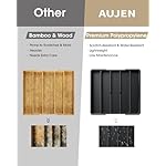 Aujen Silverware Organizer - Expandable Kitchen Drawer Organizer, Adjustable Utensil Organizer, Cutlery Tray for Forks, Knives, Multipurpose Kitchen Organizers and Storage Solution, Black, X-Large - Image 5
