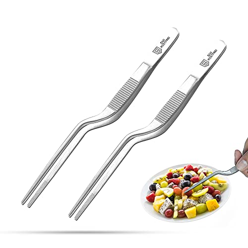 SMI 2 Pièces 16 cm Off set Pince Cuisine Pince De Chef Pince Servir Pour l'alimentation Acier Inoxydable