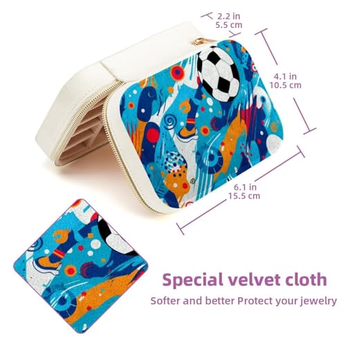 Boîte à bijoux de voyage en velours précieux avec fermeture éclair pour écrin à bracelets