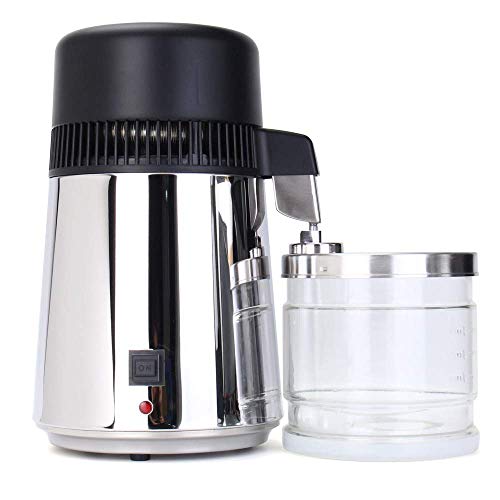 ixaer 4L Water Distiller Countertop Stainless Steel Home Distilled Water Machine Distilling Water